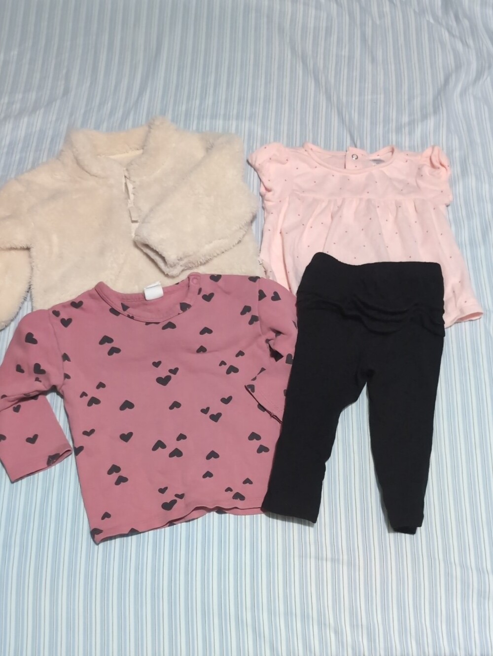 Baby Girls Lot Outfit Set Bundle Plush Gap Pullover Ruffle Leggings 12M 12-18M *